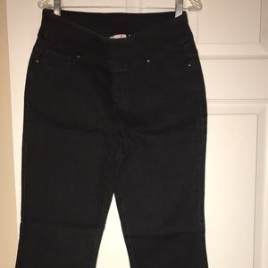 Black stretch pull on jeans size 12